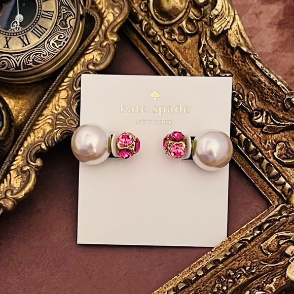 KATE SPADE • Dainty Sparklers Reversible Pearl Marmalade Earrings - Picture 3 of 4